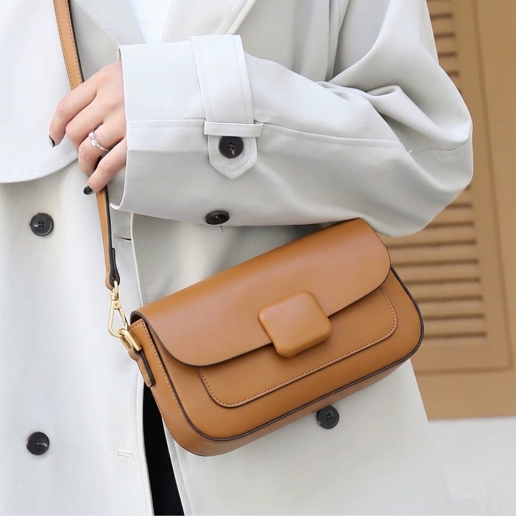 Serelia Cow Leather Shoulder and Crossbody Bag - Leather Italiano