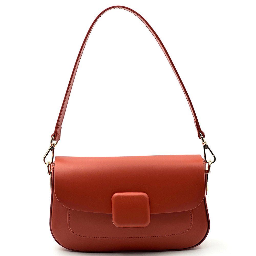 Serelia Cow Leather Shoulder and Crossbody Bag - Leather Italiano