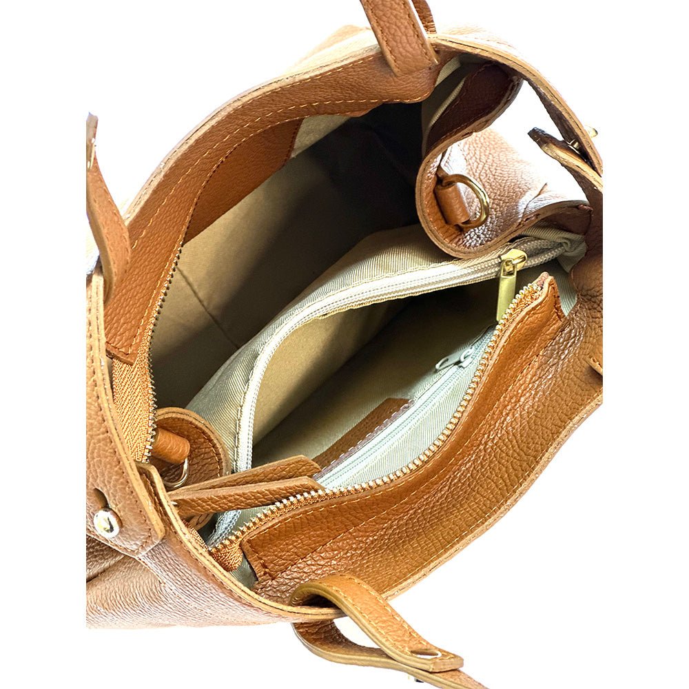 Siena Elegant Italian Leather Handbag - Leather Italiano