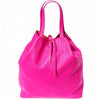 Back view of Siena Fuchsia Leather Shoulder Bag