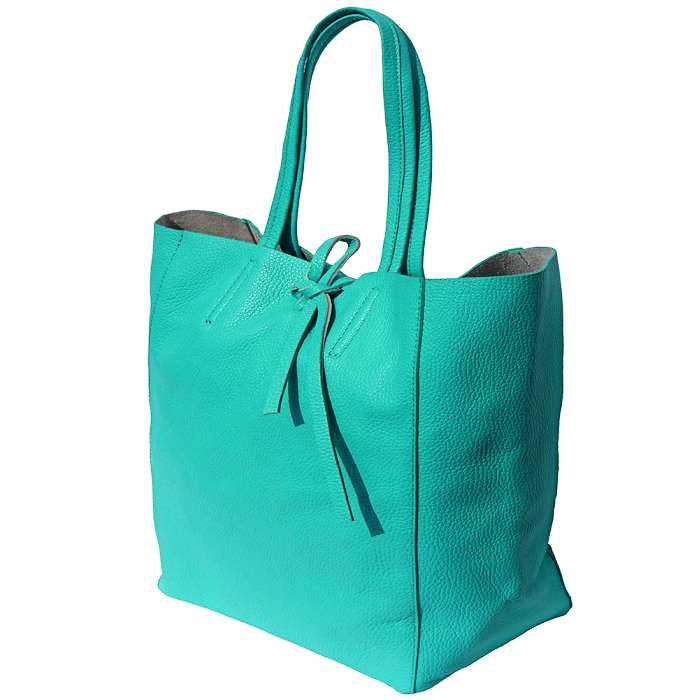 alternative angled view of turquoise leather shoulder bag for women