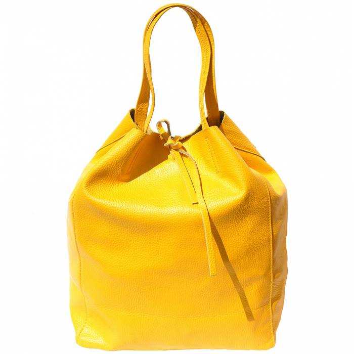 Siena Yellow leather shoulder bag back view
