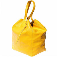 Siena Yellow leather shoulder bag side view