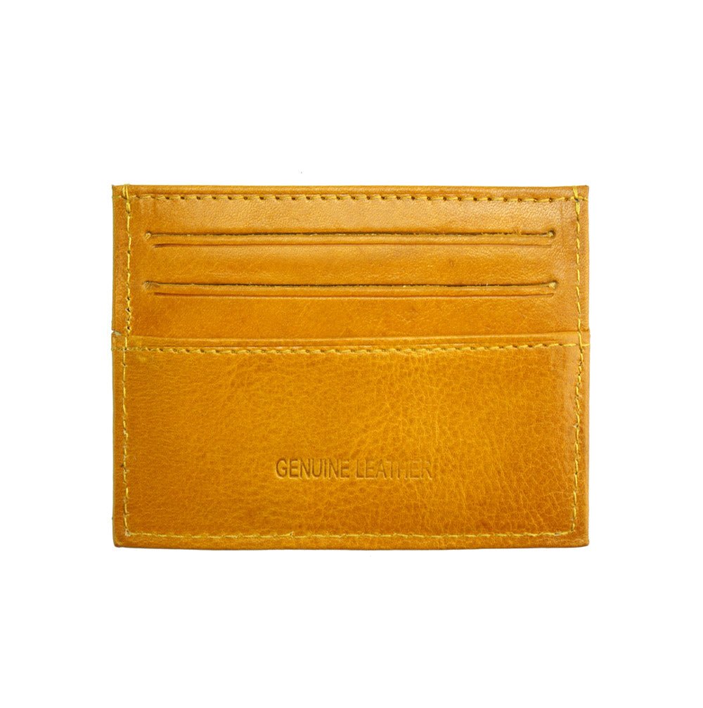 Simple Leather Card Holder V - Ultra - Slim Front Pocket Wallet - Leather Italiano