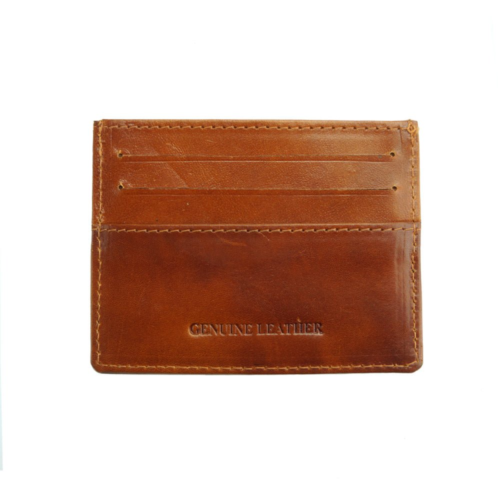 Simple Leather Card Holder V - Ultra - Slim Front Pocket Wallet - Leather Italiano
