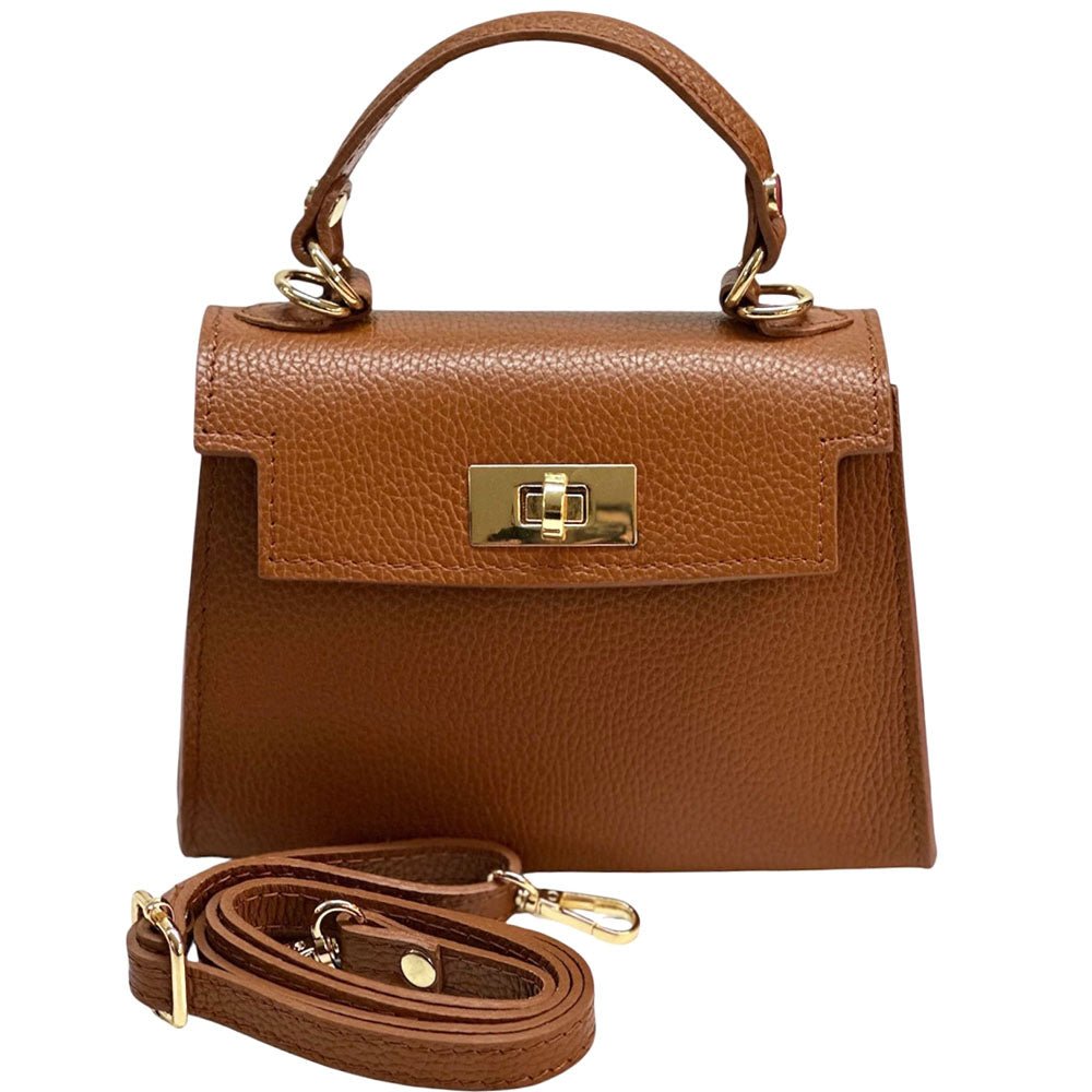 Sofia Structured Italian Leather Handbag - Leather Italiano