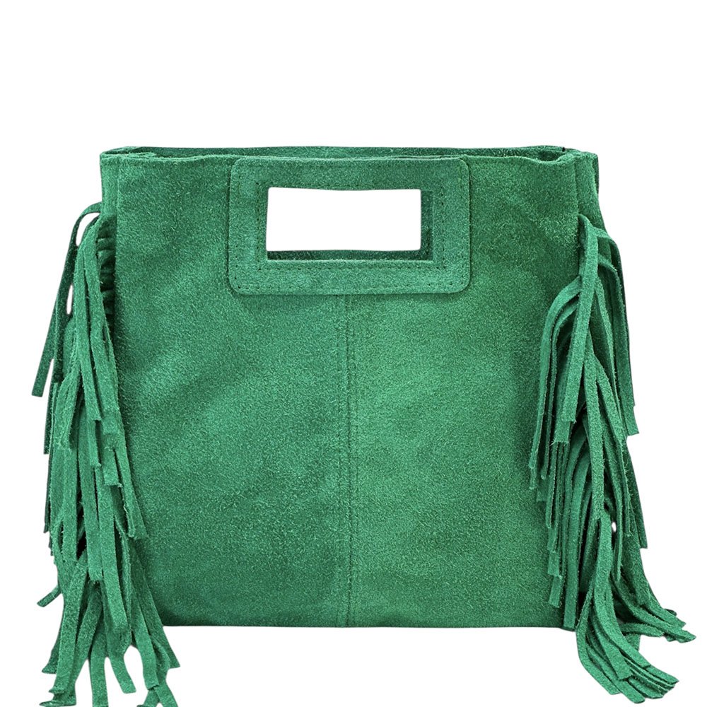 Solaio Cow Leather Fringe Handbag - Leather Italiano