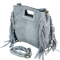 Solaio Cow Leather Fringe Handbag - Leather Italiano