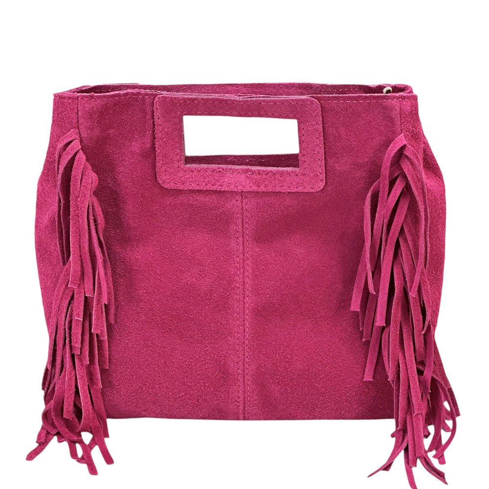 Solaio Cow Leather Fringe Handbag - Leather Italiano