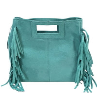 Solaio Cow Leather Fringe Handbag - Leather Italiano