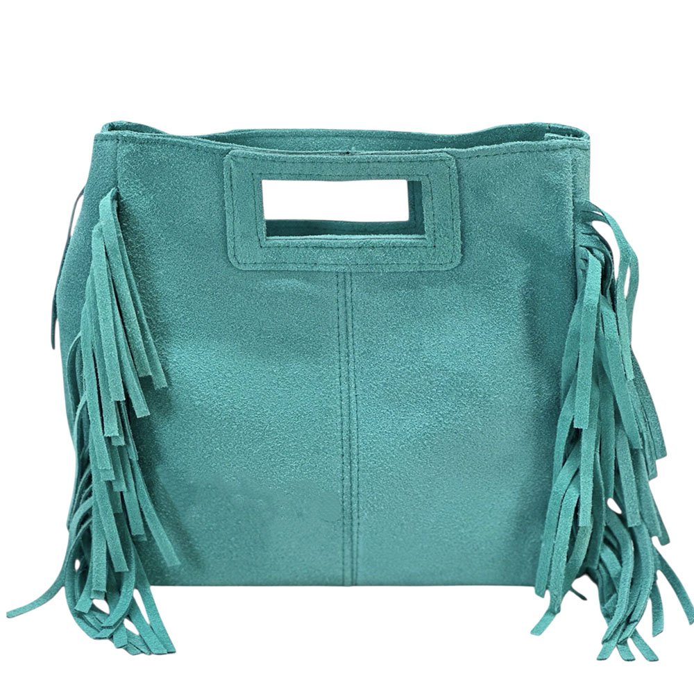Solaio Cow Leather Fringe Handbag - Leather Italiano
