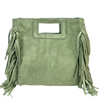 Solaio Cow Leather Fringe Handbag - Leather Italiano