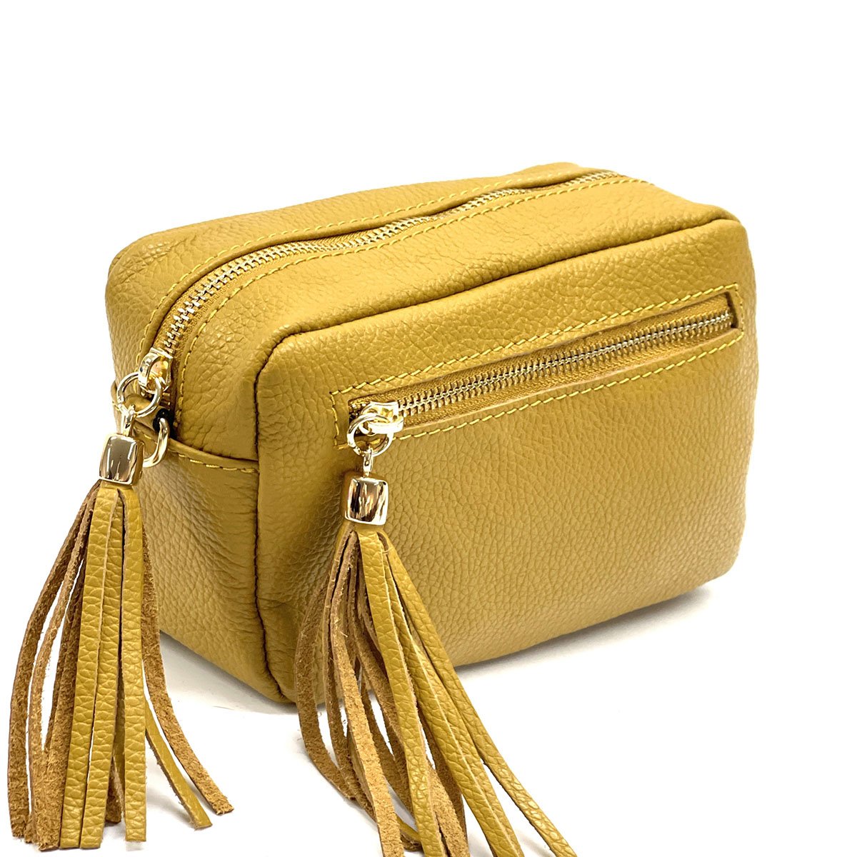 Solea Italian Leather Tassel Clutch & Crossbody Bag - Leather Italiano