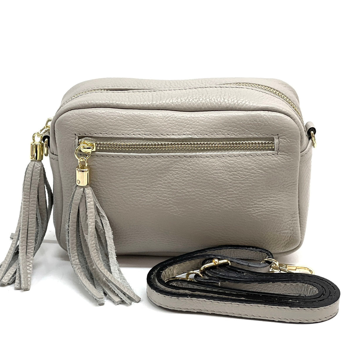 Solea Italian Leather Tassel Clutch & Crossbody Bag - Leather Italiano