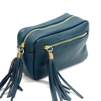 Solea Italian Leather Tassel Clutch & Crossbody Bag - Leather Italiano