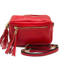 Solea Italian Leather Tassel Clutch & Crossbody Bag - Leather Italiano