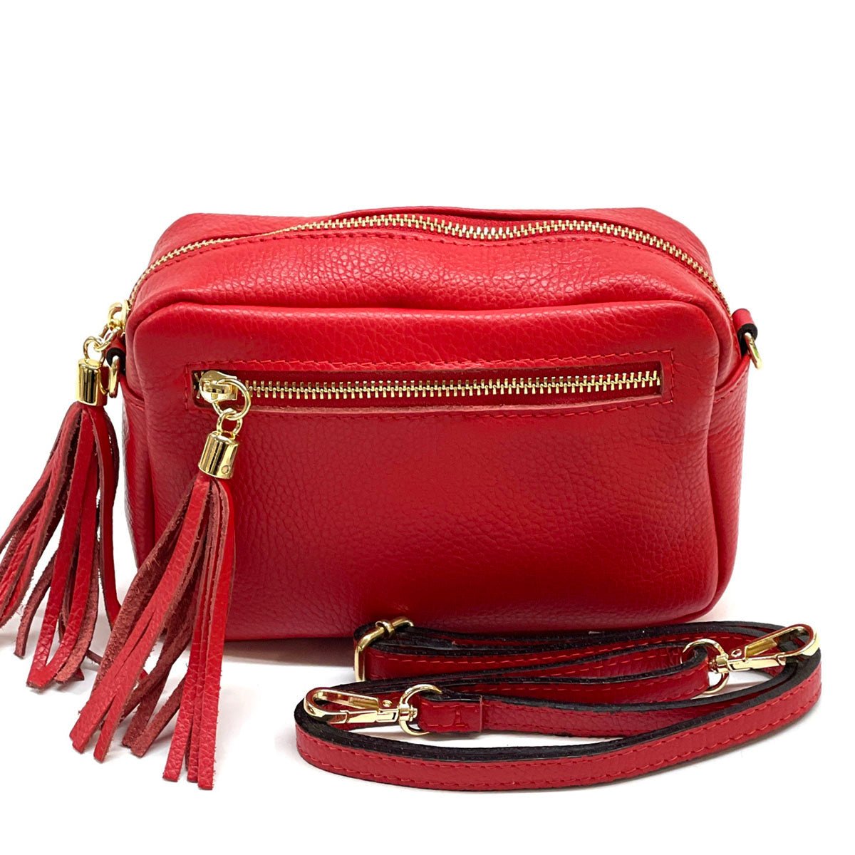 Solea Italian Leather Tassel Clutch & Crossbody Bag - Leather Italiano