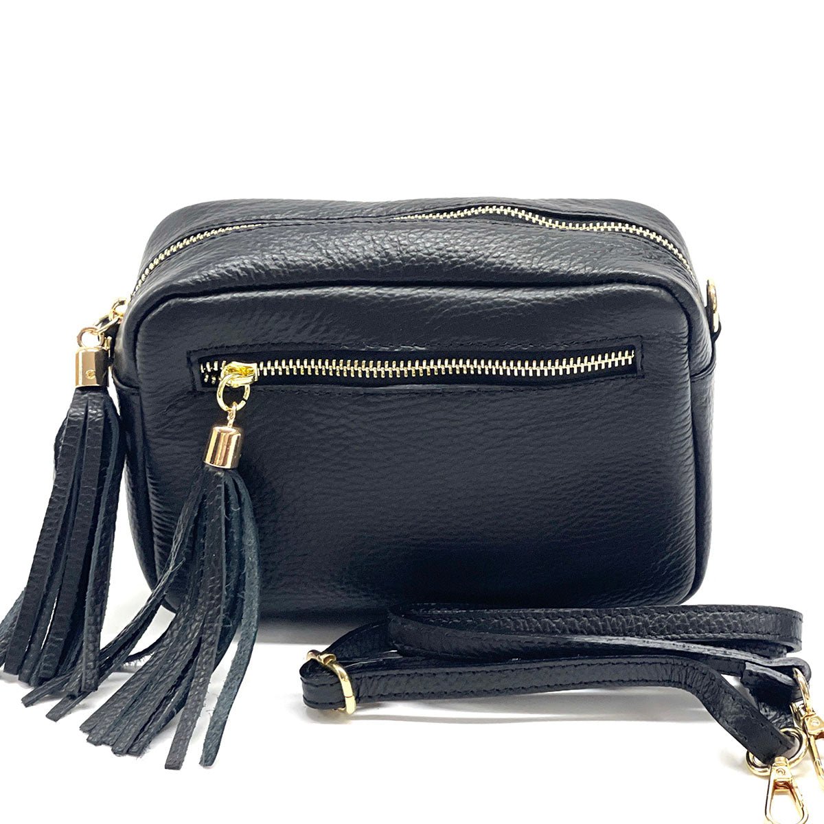 Solea Italian Leather Tassel Clutch & Crossbody Bag - Leather Italiano