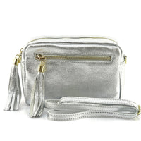 Solea Italian Leather Tassel Clutch & Crossbody Bag - Leather Italiano