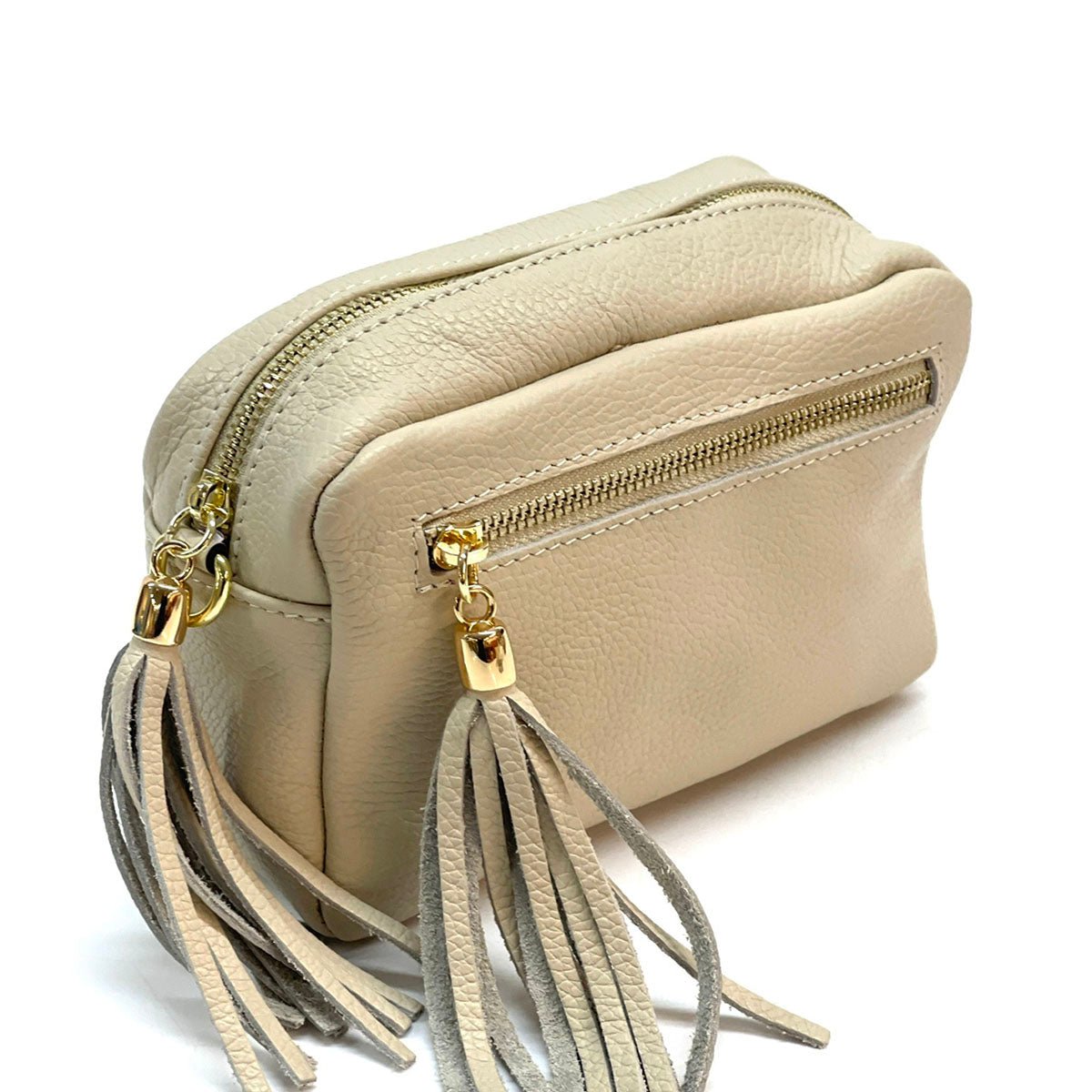 Solea Italian Leather Tassel Clutch & Crossbody Bag - Leather Italiano