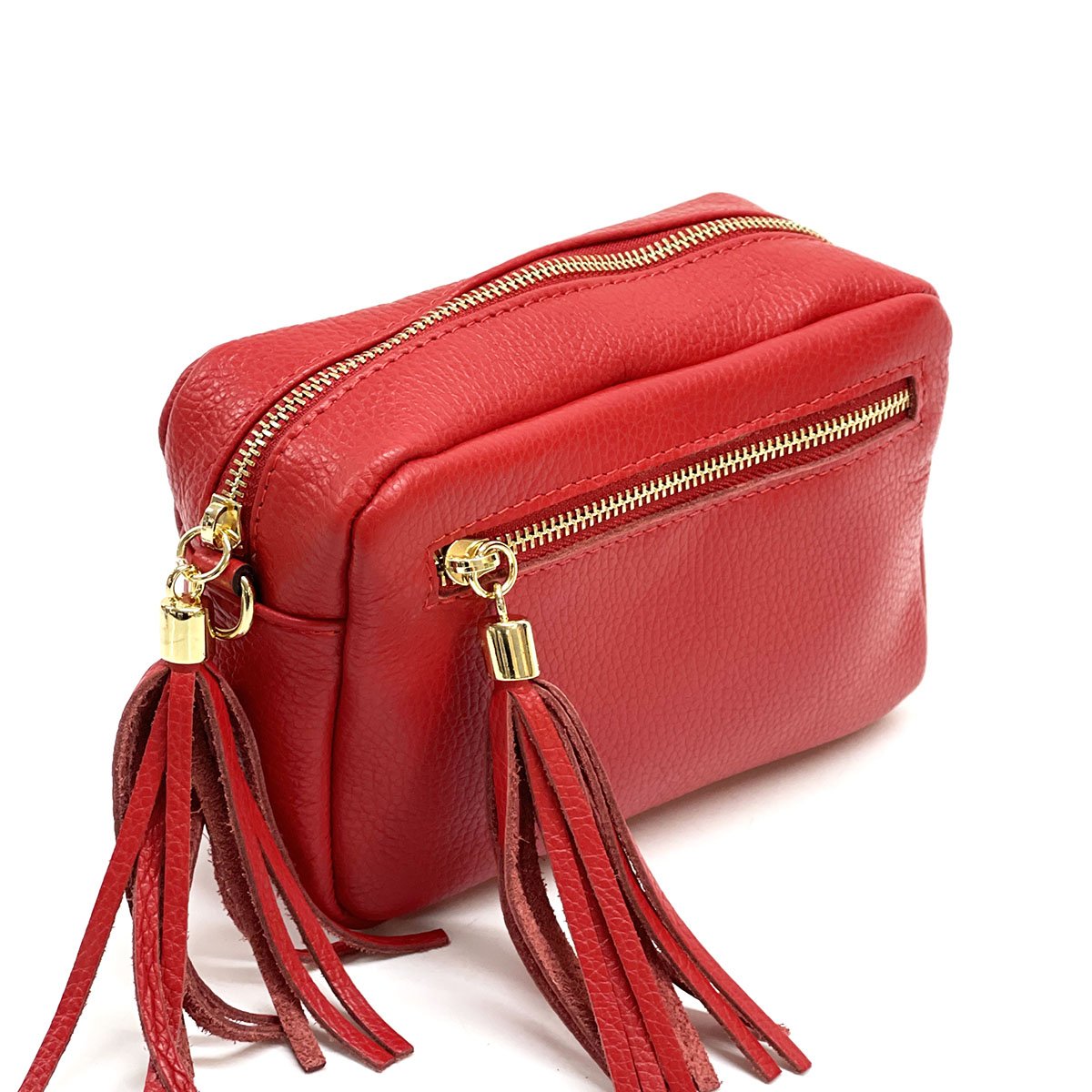 Solea Italian Leather Tassel Clutch & Crossbody Bag - Leather Italiano