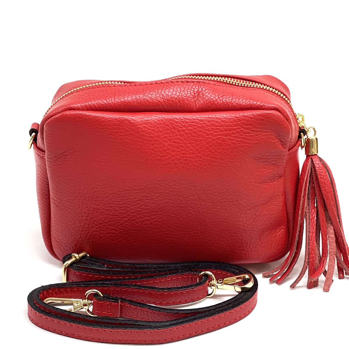 Solea Italian Leather Tassel Clutch & Crossbody Bag - Leather Italiano