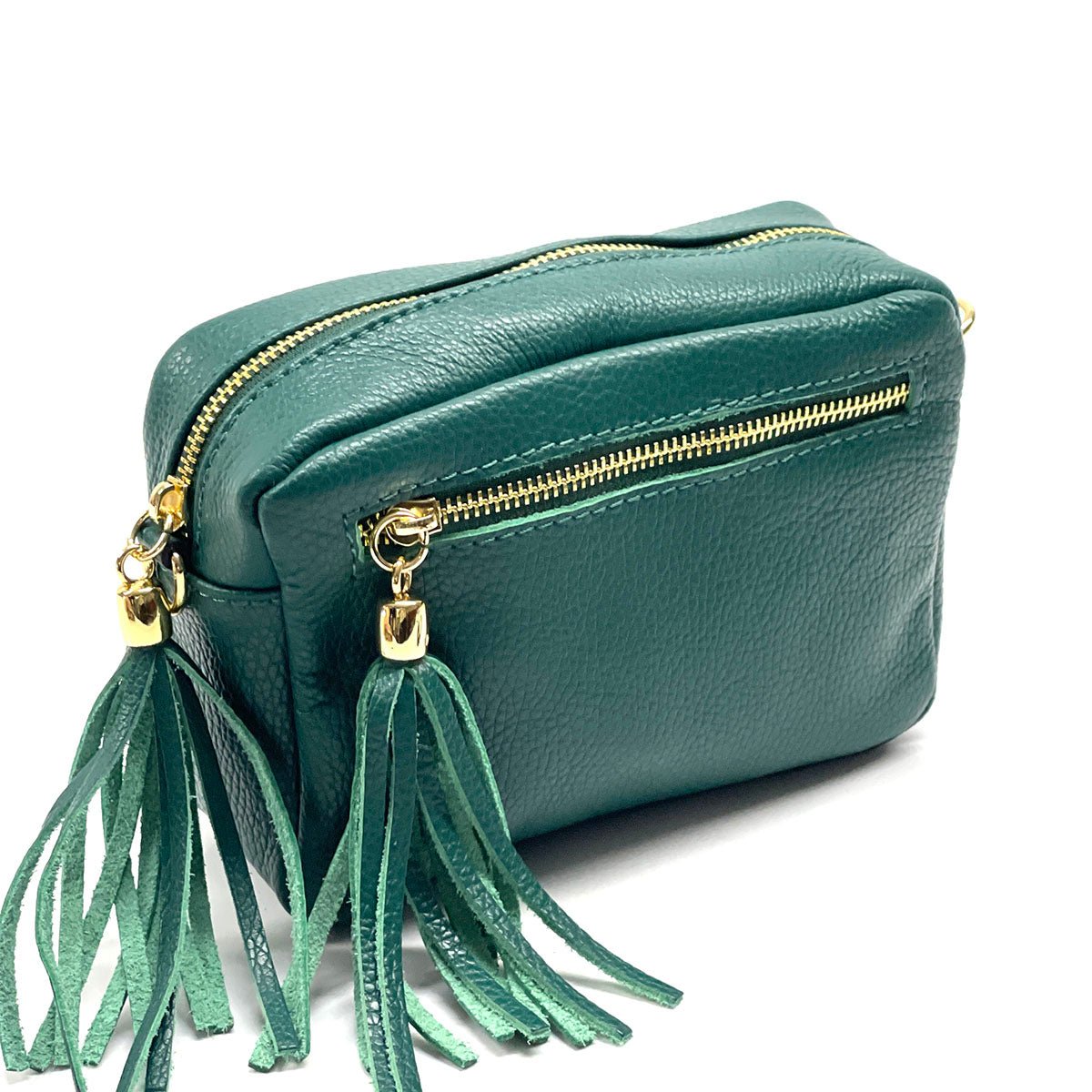Solea Italian Leather Tassel Clutch & Crossbody Bag - Leather Italiano
