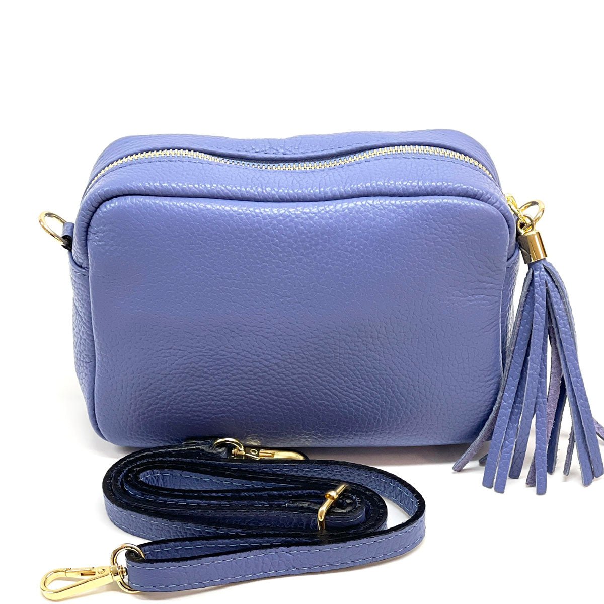 Solea Italian Leather Tassel Clutch & Crossbody Bag - Leather Italiano
