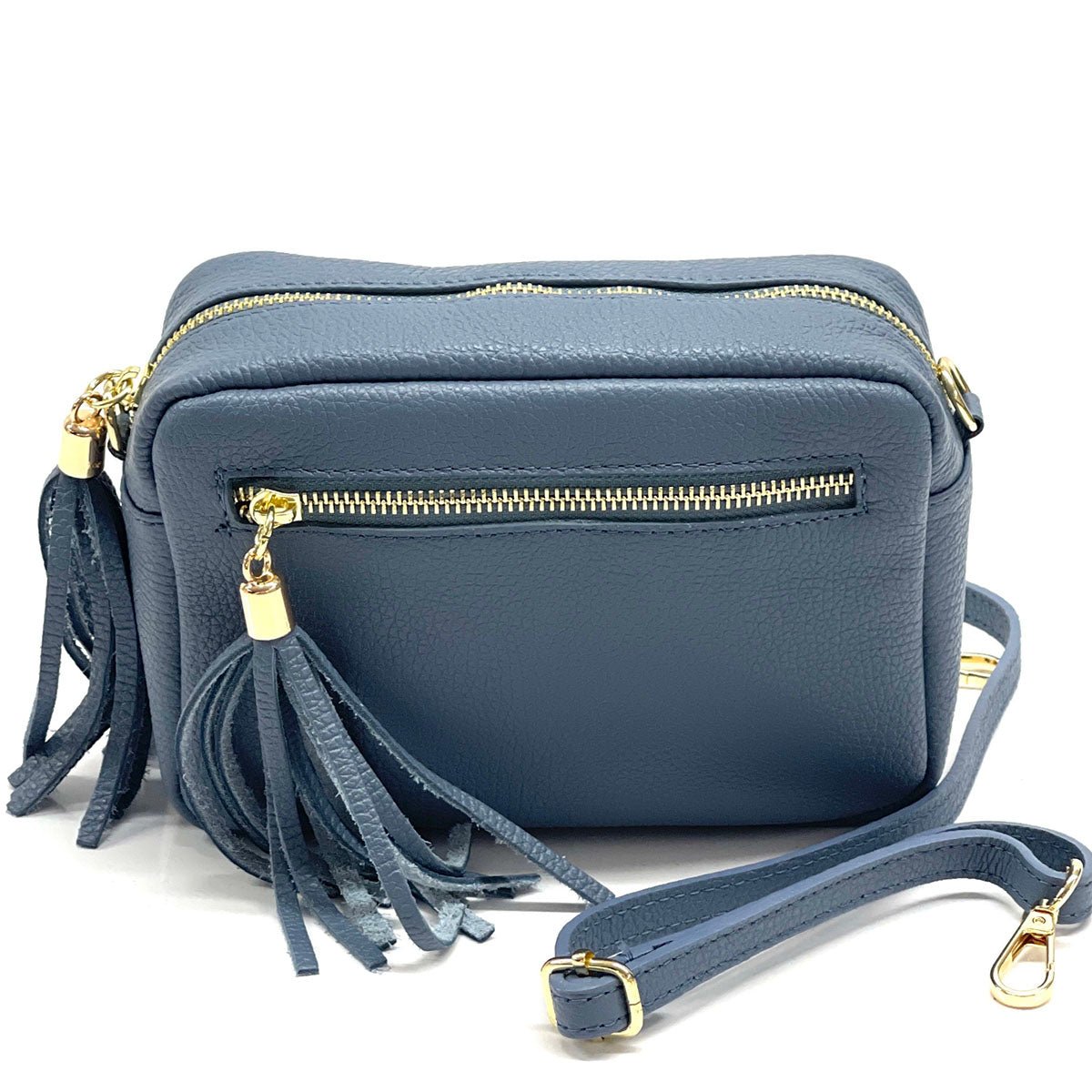 Solea Italian Leather Tassel Clutch & Crossbody Bag - Leather Italiano