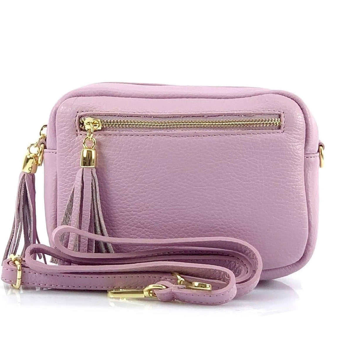 Solea Italian Leather Tassel Clutch & Crossbody Bag - Leather Italiano