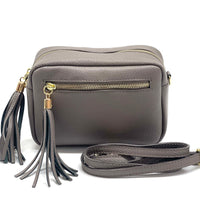 Solea Italian Leather Tassel Clutch & Crossbody Bag - Leather Italiano