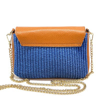 Solea Straw and Leather Clutch & Crossbody Bag - Leather Italiano