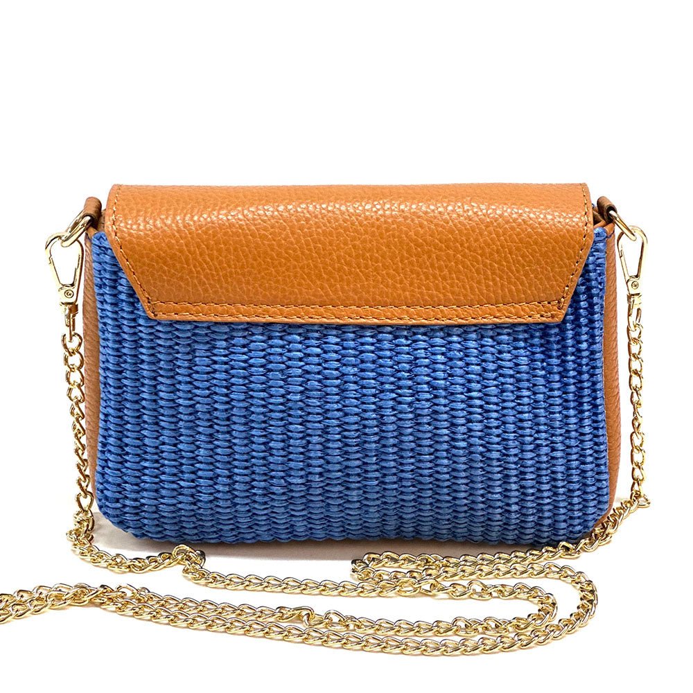 Solea Straw and Leather Clutch & Crossbody Bag - Leather Italiano
