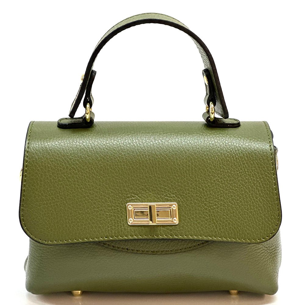 Structured Leather Top Handle Bag - Eleganza - Leather Italiano