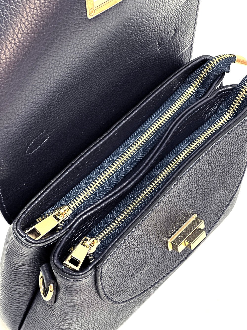 Structured Leather Top Handle Bag - Eleganza - Leather Italiano