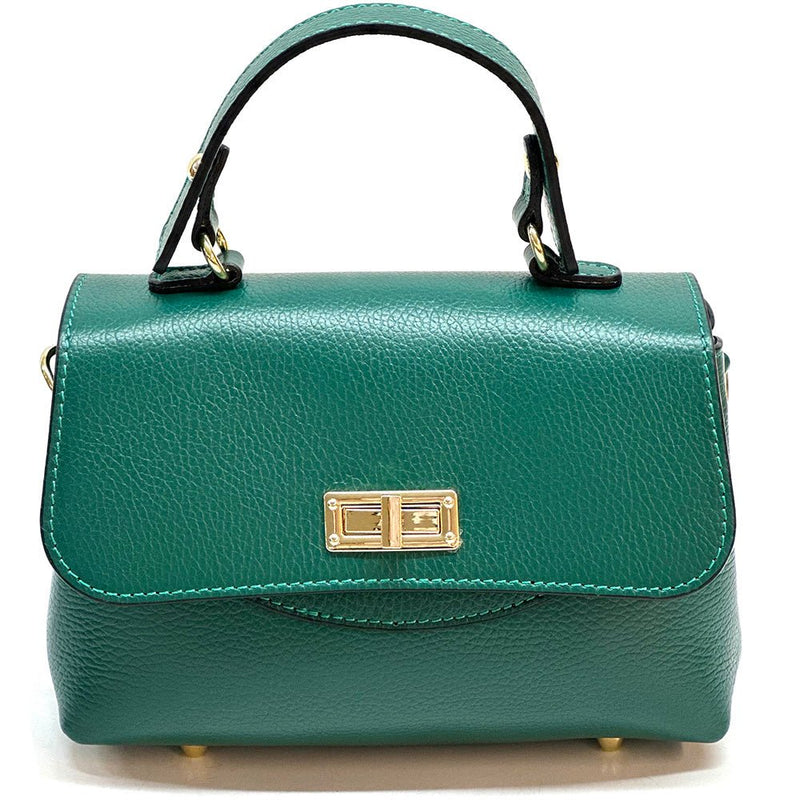 Structured Leather Top Handle Bag - Eleganza - Leather Italiano