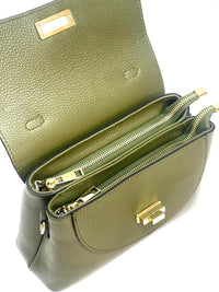 Structured Leather Top Handle Bag - Eleganza - Leather Italiano