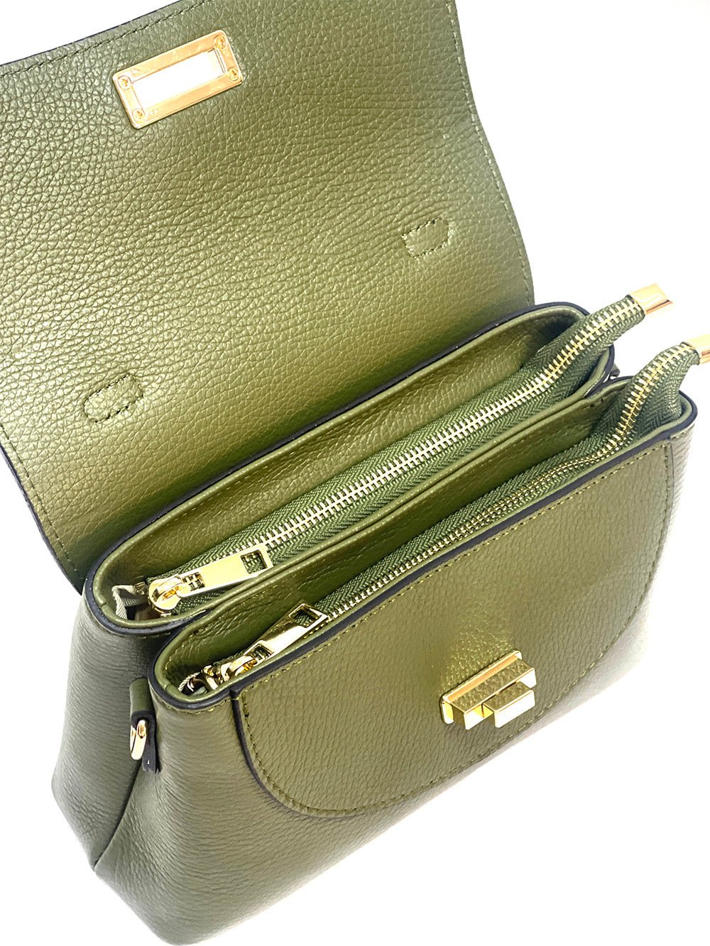 Structured Leather Top Handle Bag - Eleganza - Leather Italiano