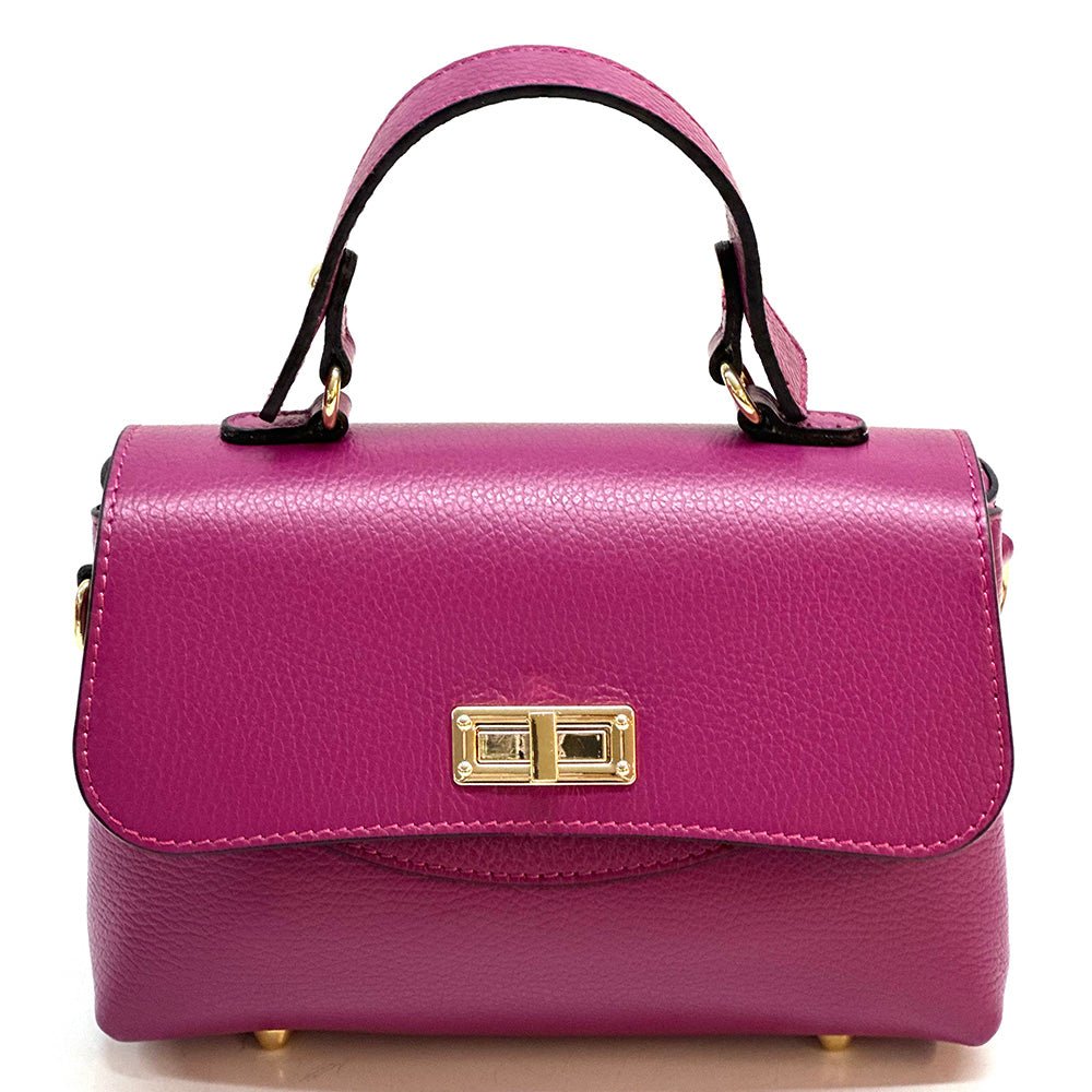 Structured Leather Top Handle Bag - Eleganza - Leather Italiano