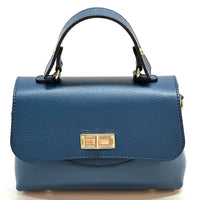 Structured Leather Top Handle Bag - Eleganza - Leather Italiano