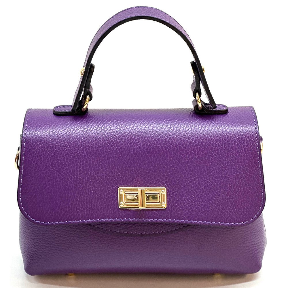 Structured Leather Top Handle Bag - Eleganza - Leather Italiano