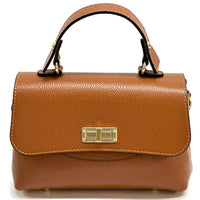 Structured Leather Top Handle Bag - Eleganza - Leather Italiano