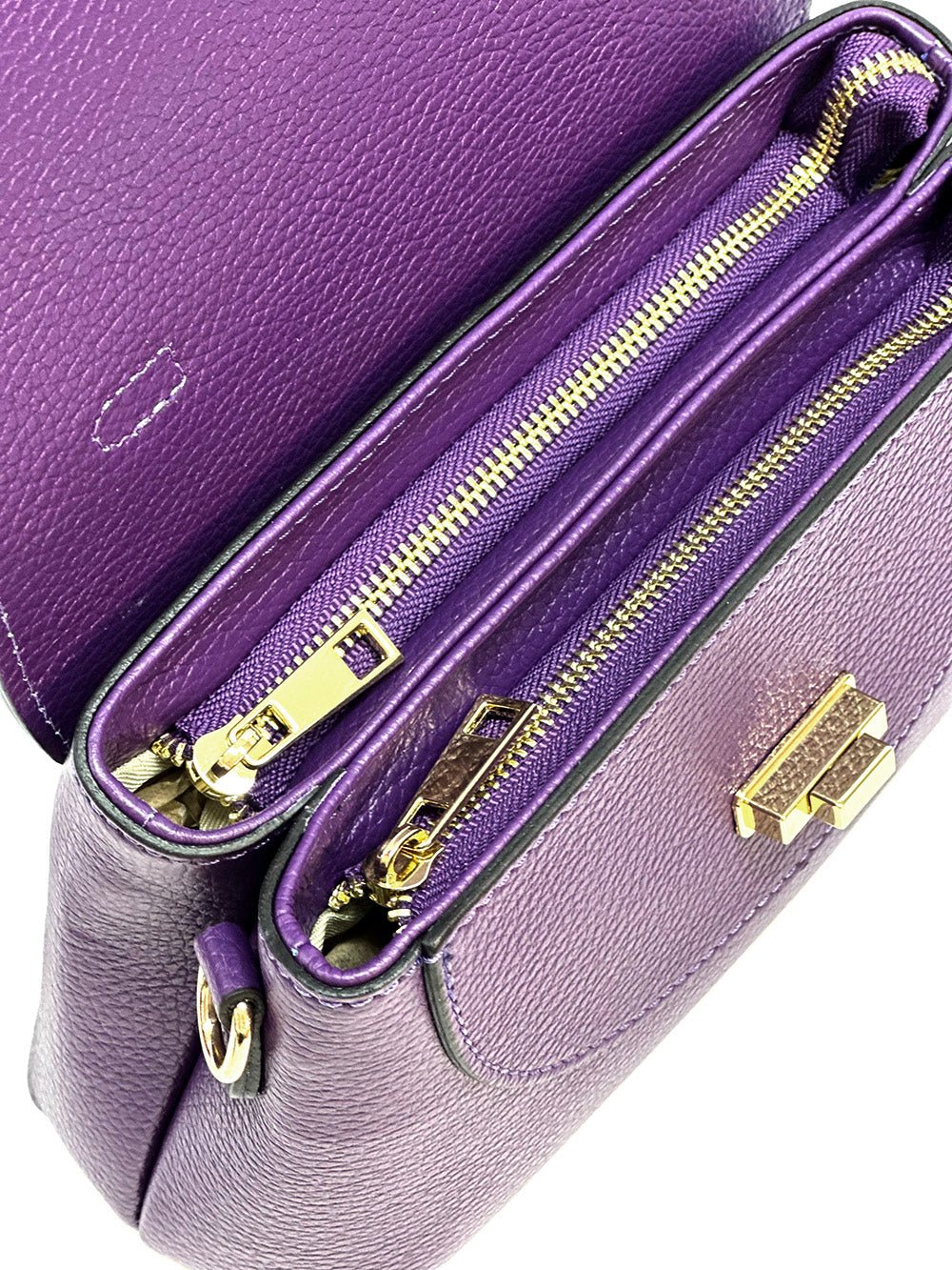 Structured Leather Top Handle Bag - Eleganza - Leather Italiano