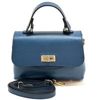 Structured Leather Top Handle Bag - Eleganza - Leather Italiano