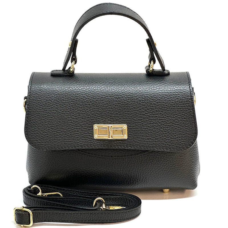 Structured Leather Top Handle Bag - Eleganza - Leather Italiano