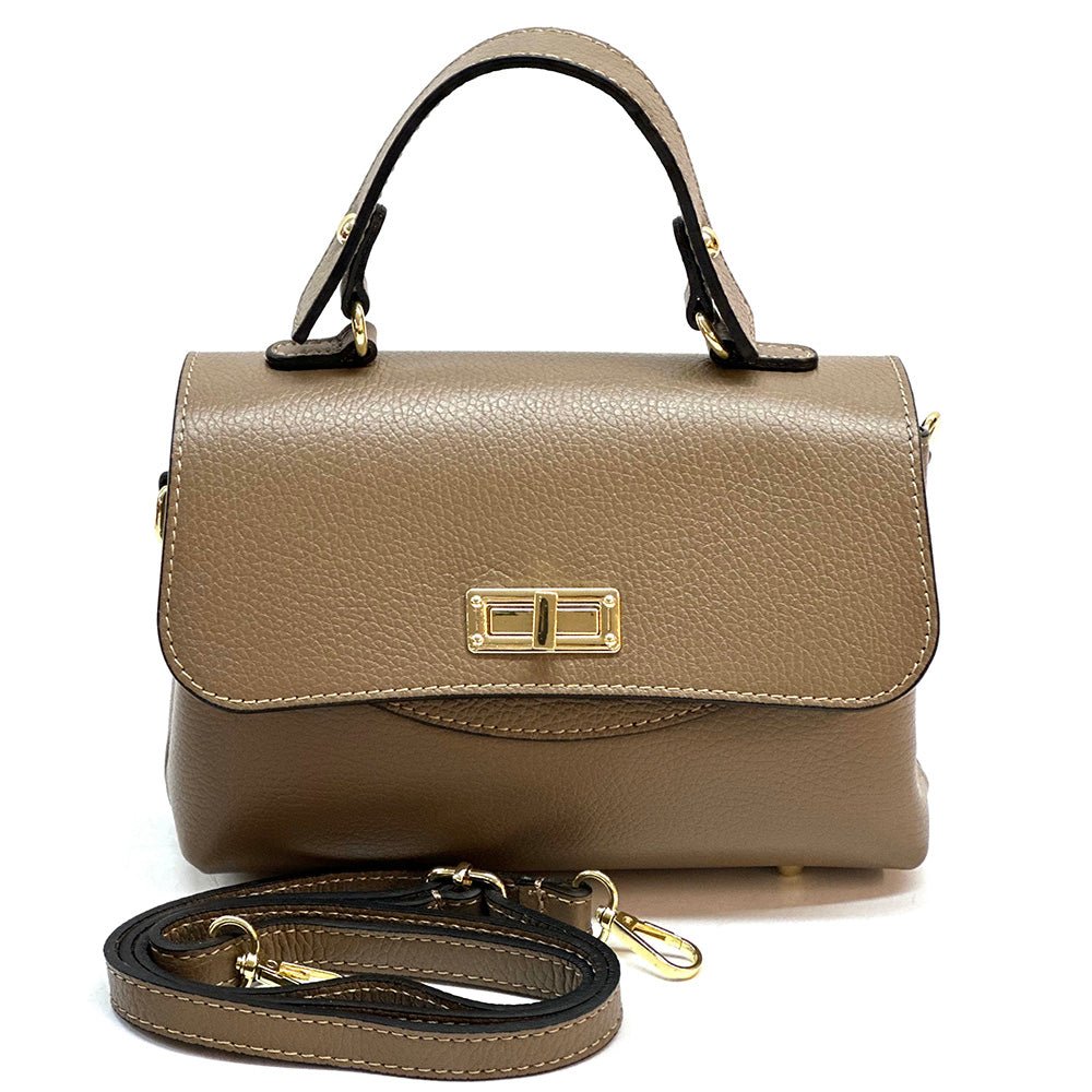 Structured Leather Top Handle Bag - Eleganza - Leather Italiano