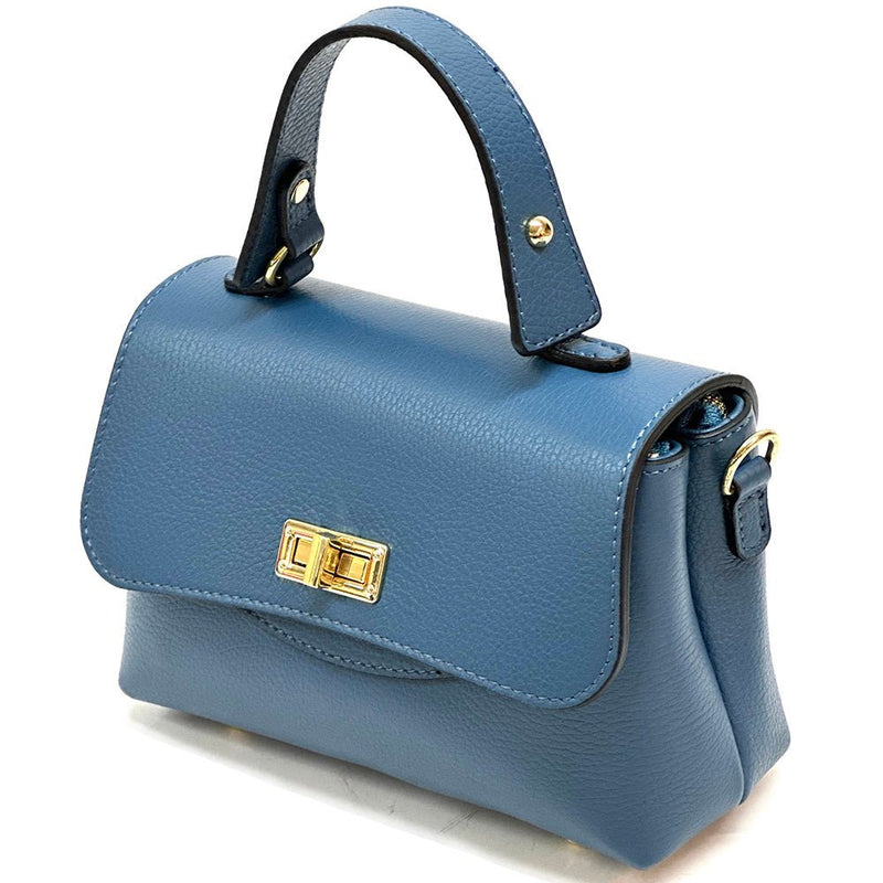 Structured Leather Top Handle Bag - Eleganza - Leather Italiano