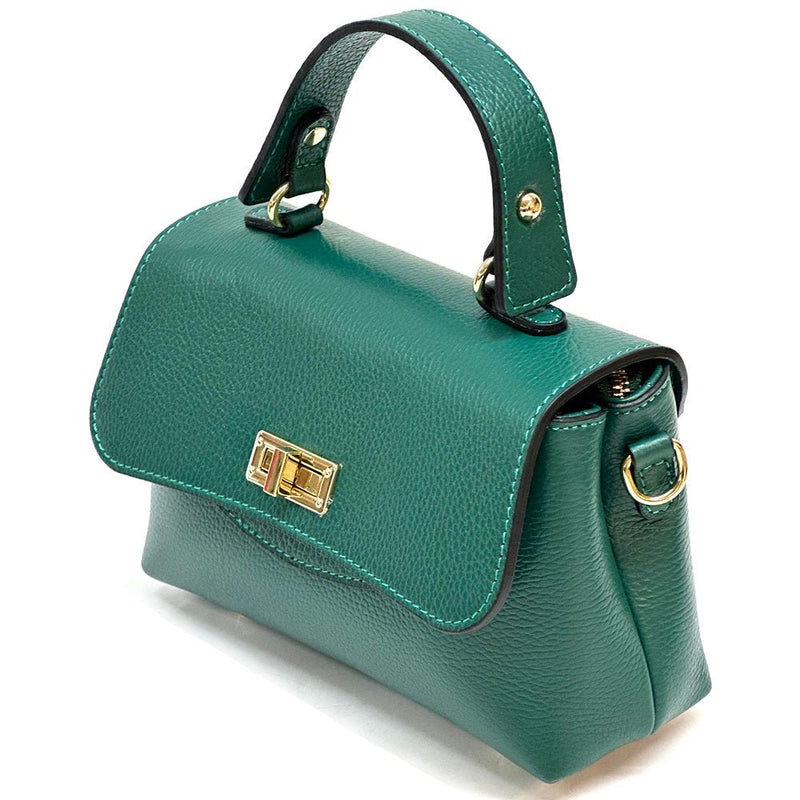 Structured Leather Top Handle Bag - Eleganza - Leather Italiano