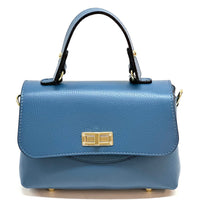 Structured Leather Top Handle Bag - Eleganza - Leather Italiano