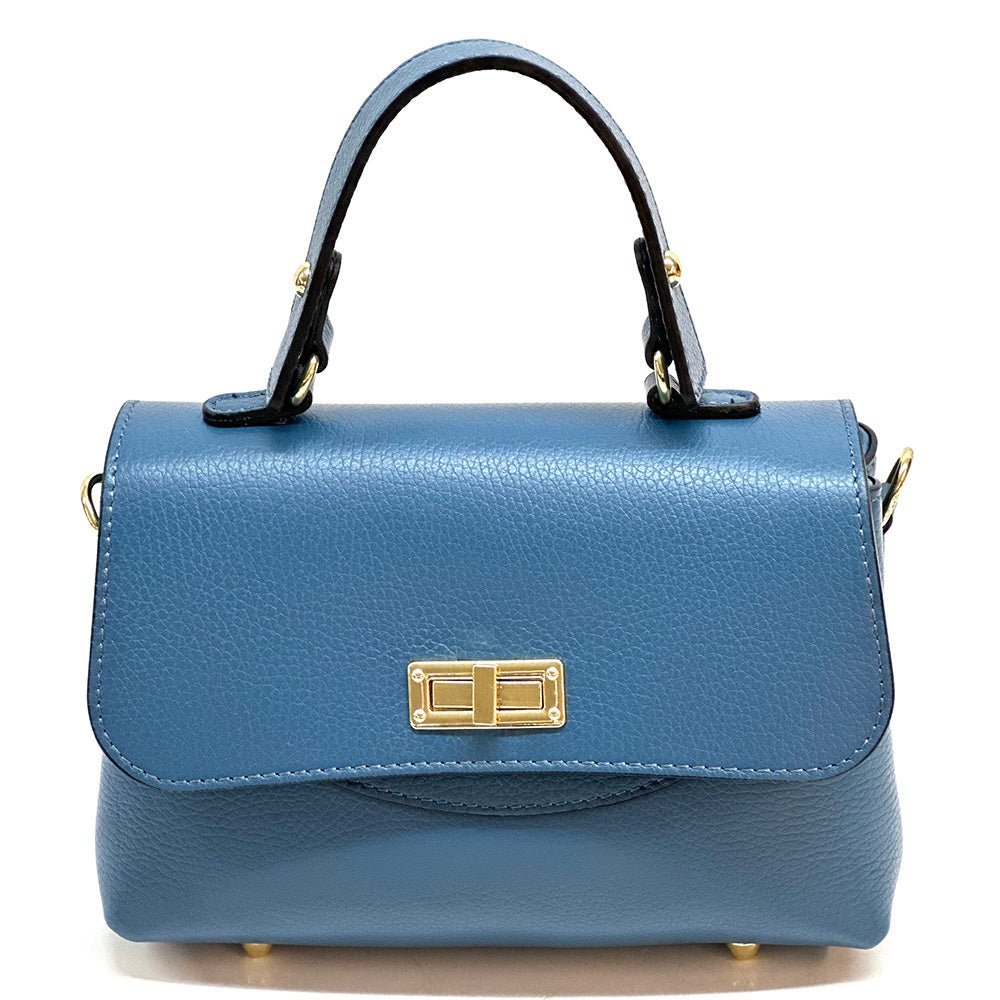 Structured Leather Top Handle Bag - Eleganza - Leather Italiano